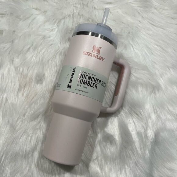 NWT Stanley Flowstate Adventure Quencher H2.0 Travel Tumbler 40 Oz Rose Quartz - Picture 1 of 8